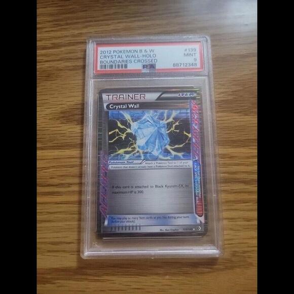 Pokemon Black & White Boundaries Crossed Holo #139 Crystal Wall PSA 9